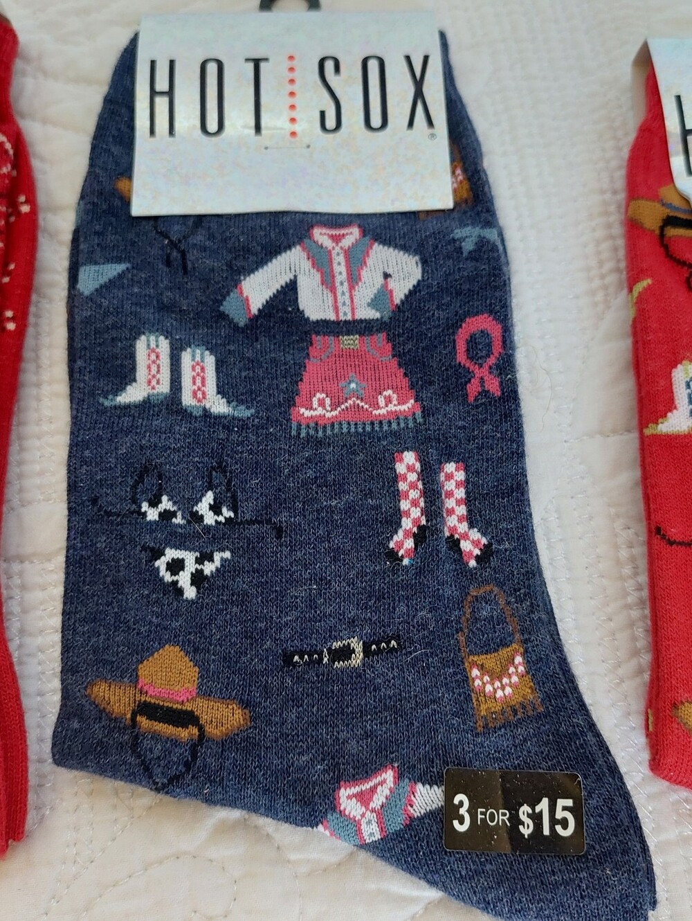 4 Sets Of Cowgirl/ BoyWestern Socks NOS Size Range 8 To 11 Rodeo Southwest Cute! - Picture 5 of 16